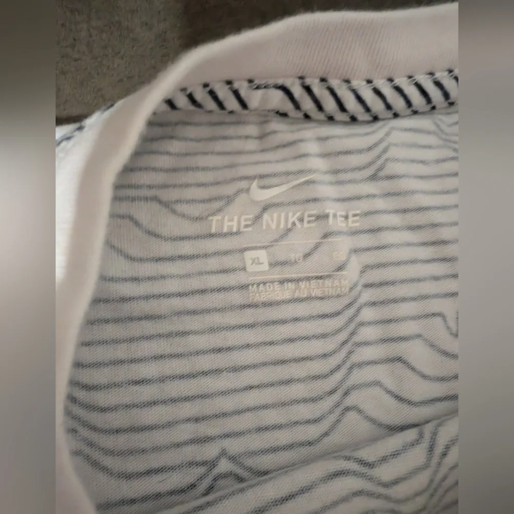 Nike Pro Striped Tee in White and Black
